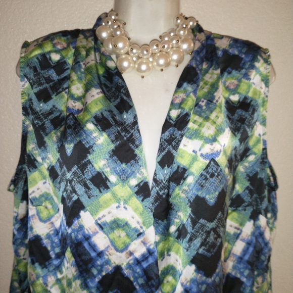 Como Multi Colored Blouse size 1X - Picture 5 of 9